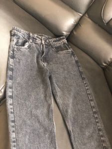 Grey Wash Straight Leg Jeans