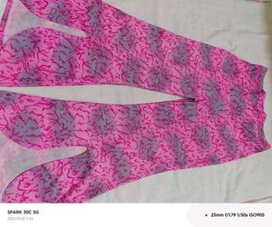Pink Patterned Palazzo Pants
