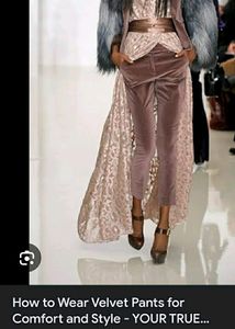SHEIN High Waist Velvet Slim-fit Pant