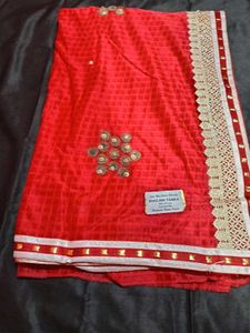 beautiful party wear saree with blouse
