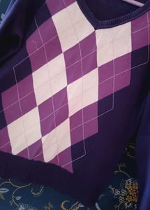 Argyle V-Neck Sweater