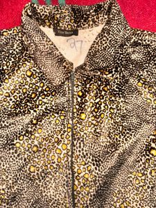 Animal Print Zip-Up Jacket