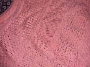Pink Knit Pullover Sweater
