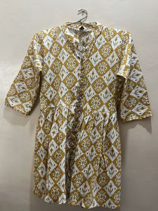 Yellow Short Kurti Top