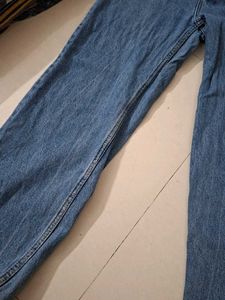 Wide Leg Blue Denim Jeans