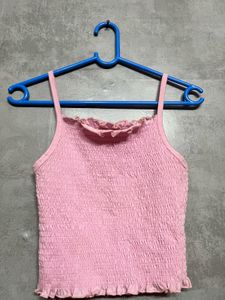 Pink Ruffled Cami Top