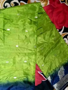 Elegant Green &amp; Blue Saree