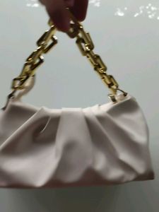Chic White Chain Handbag