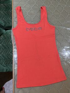 Cute Coral Bebe Tank Top US size L
