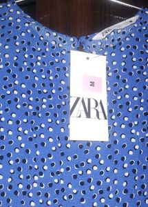 Zara Blue Polka Dot Dress