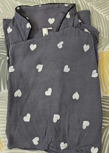 Heart Print Pajama Set