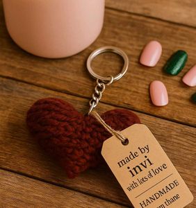 ❤️Crocheted Heart Keychain