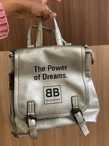 Stylish Silver Backpack