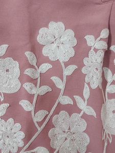 Pink Floral Embroidered Top