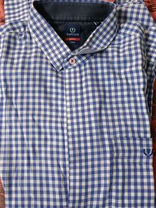 Van Heusen Blue Checkered Shirt