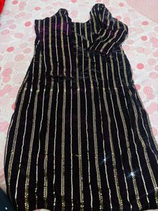 Elegant Purple Velvet Sharara Suit