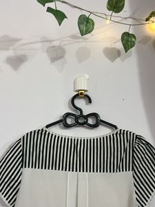 Chic Striped Detail Top
