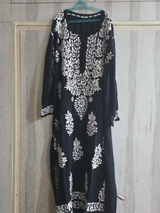 Elegant Black chikankari Kurta