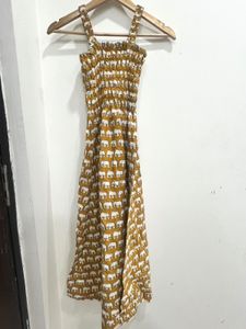 Elephant Print below knee length dress