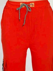 Red Cargo Joggers