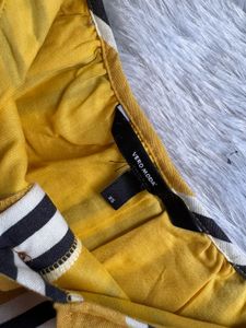 Striped Off-Shoulder Maxi Dress