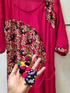 A Line Slit Kurti Soft Rayon Fabric