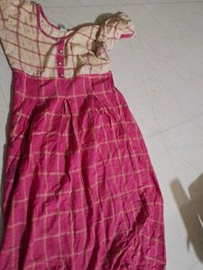 Pink Checkered Kurta