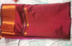 Elegant Maroon &amp; Gold Saree