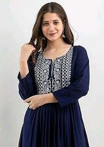 Embroidered Dark Blue Kurta💙