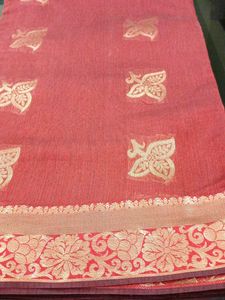 Elegant Ethnic Brick Color Saree