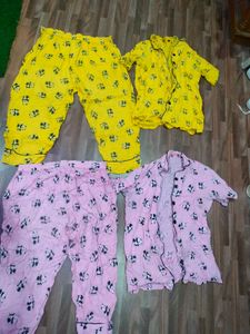 Cute Pajama Set Only Iron Need