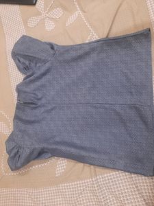 Metallic Blue Top