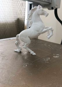 White Horse Figurine 3d Printed