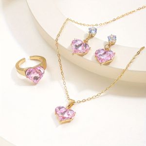 Pink diamond cut Heart set🎀