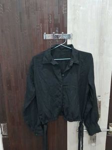 Chic Black Button-Down Top