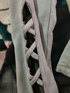 High waisted denim jeans