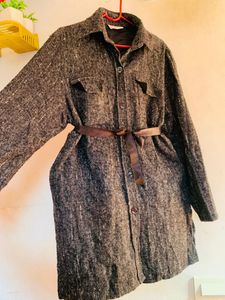 Belted Tweed Coat