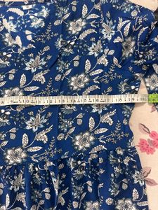Jaipuri Indigo Print Kurti, Bust- 36
