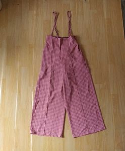 Pink Plaid Jumpsuit