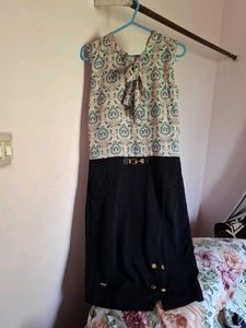 Elegant Two-Tone Dress