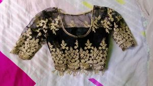 Embroidery Blouse With Tassel