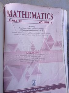RD Sharma Maths Class 12 (Volume 1&amp;2)