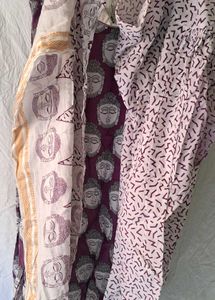 Vibrant White And Lavender Color Salwar Set
