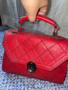Red Leather Handbag