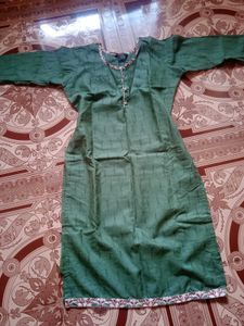 Green Printed Kurta Set