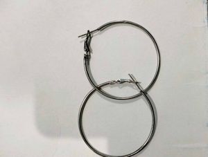Silver Hoop Earrings Combo Of 2 Small And Big