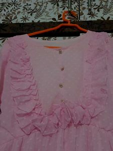 Pink Ruffle Maxi Dress