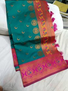 Purple &amp; Green Kanchipuram Silk Saree
