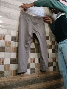 Grey Joggers with Black Drawstring