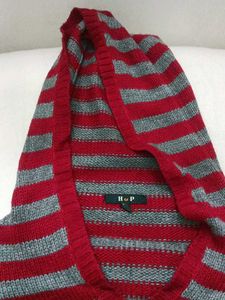 Striped Red & Grey Sweater